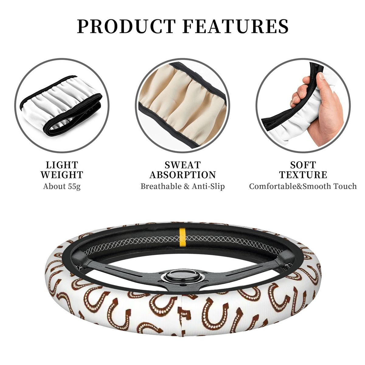 Thickened Elastic Car Steering Wheel Cover