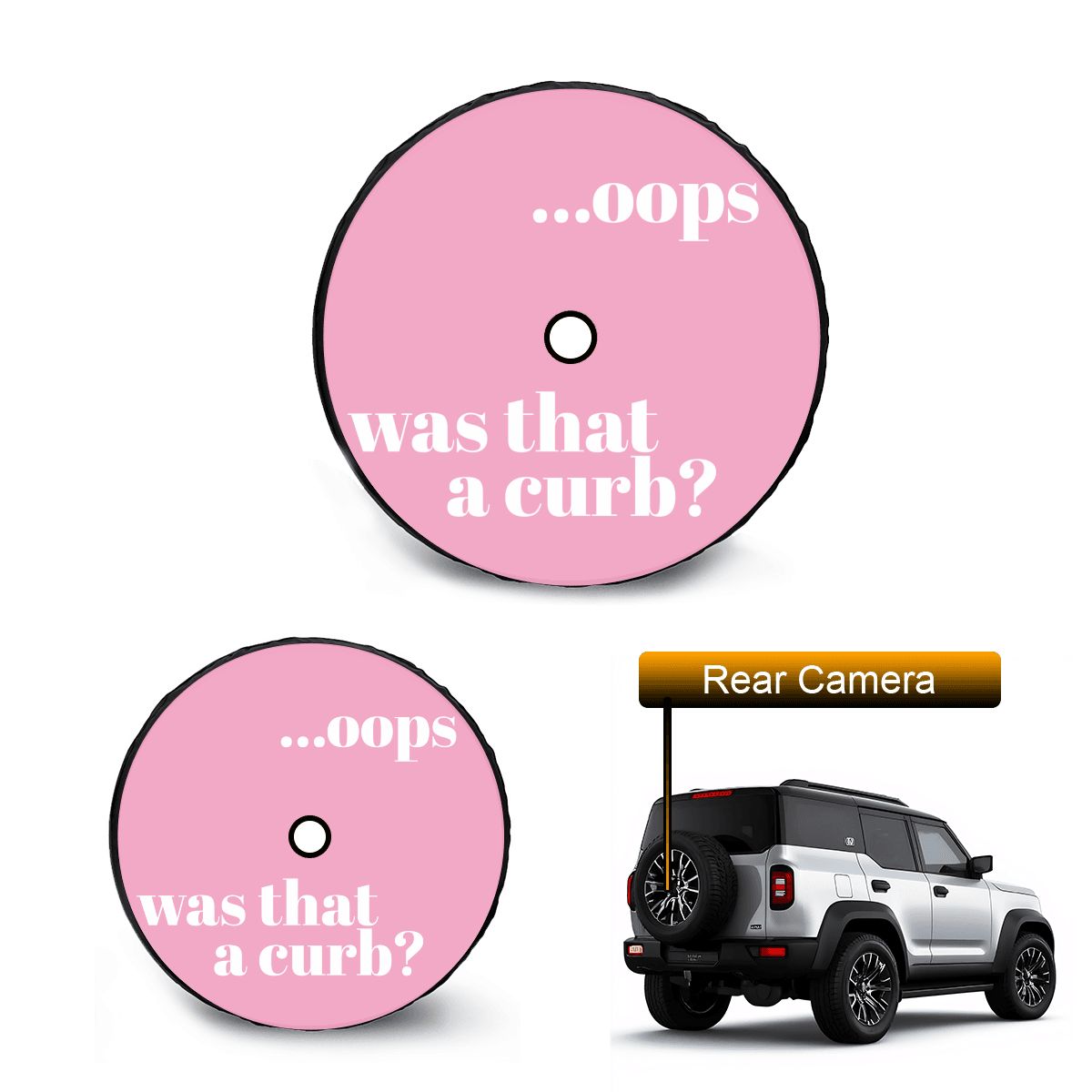 Spare Tire Cover with Camera Hole