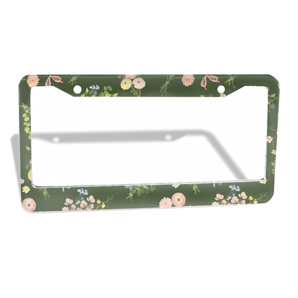 2-Hole Round License Plate Frames 2 pcs