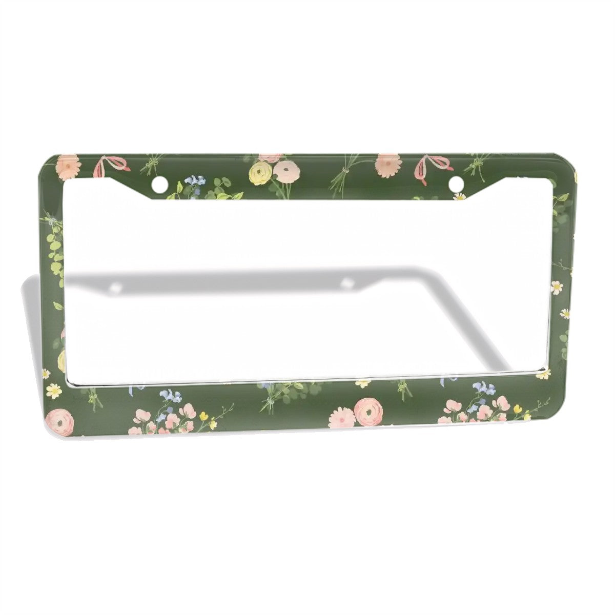 2-Hole Round License Plate Frames 2 pcs