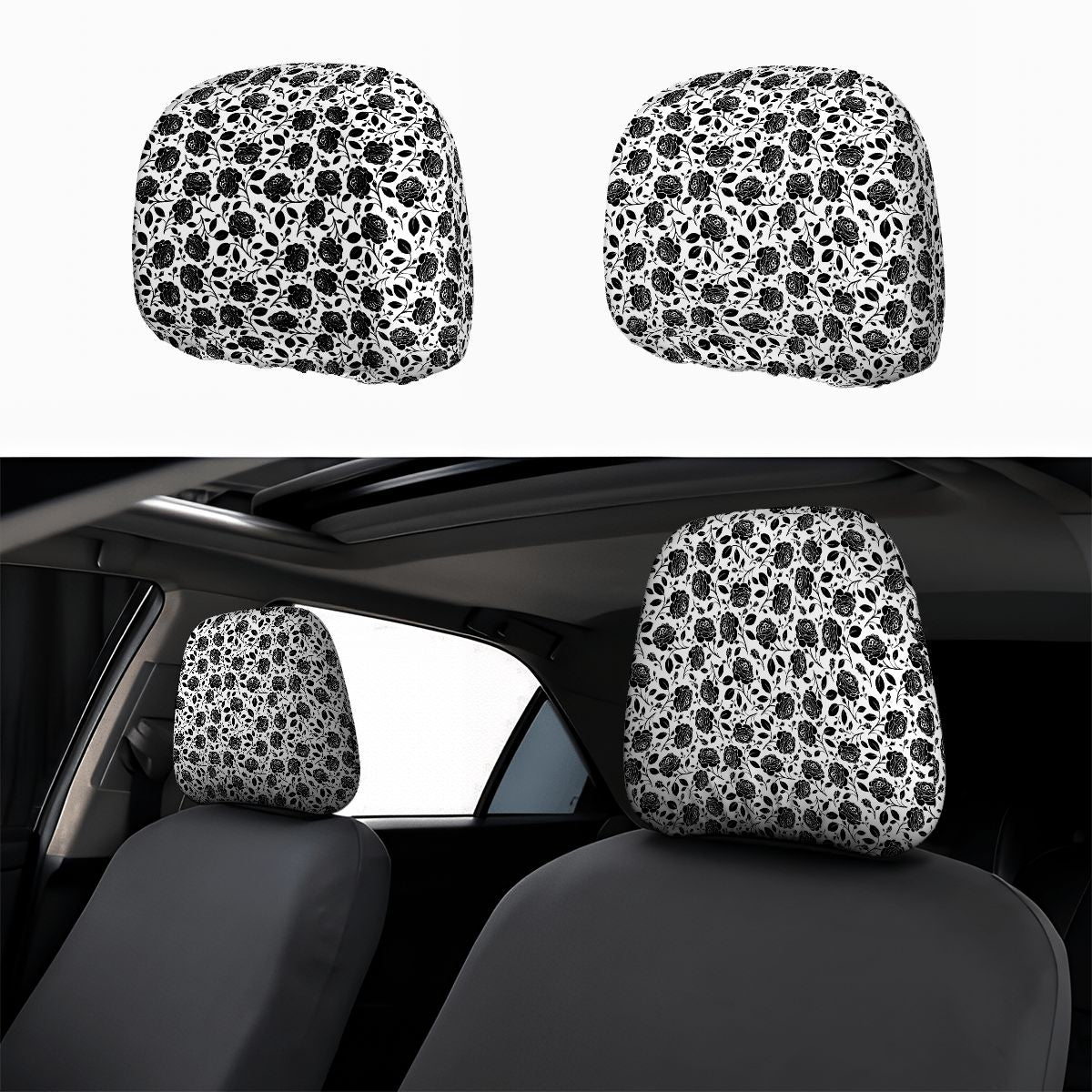 Car Headrest Cover 2pcs