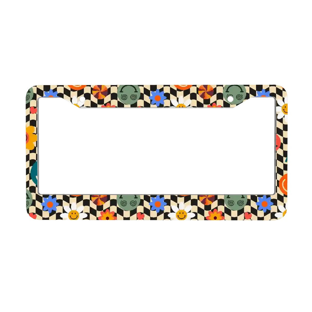 2-Hole Round License Plate Frames 2 pcs
