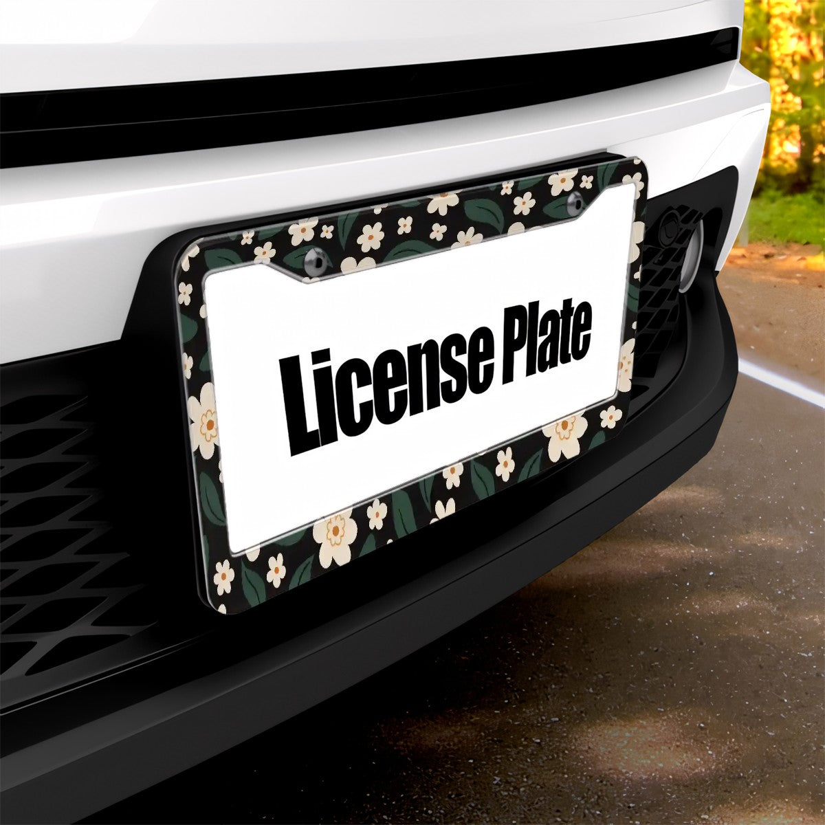 2-Hole Round License Plate Frames 2 pcs