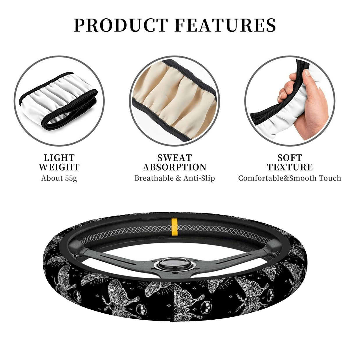 Thickened Elastic Car Steering Wheel Cover