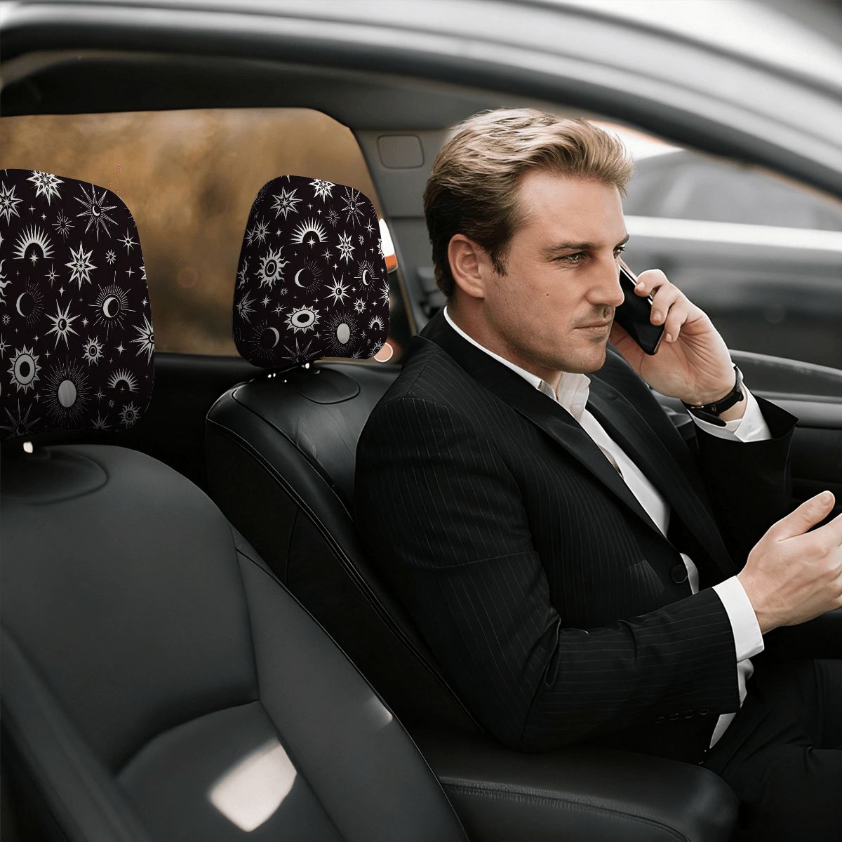 Car Headrest Cover 2pcs