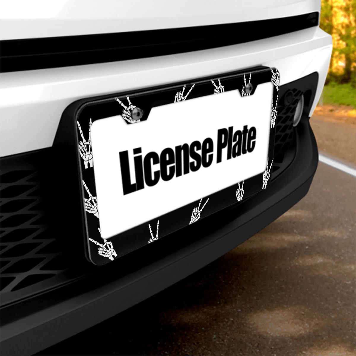 2-Hole Oval License Plate Frames 2 pcs
