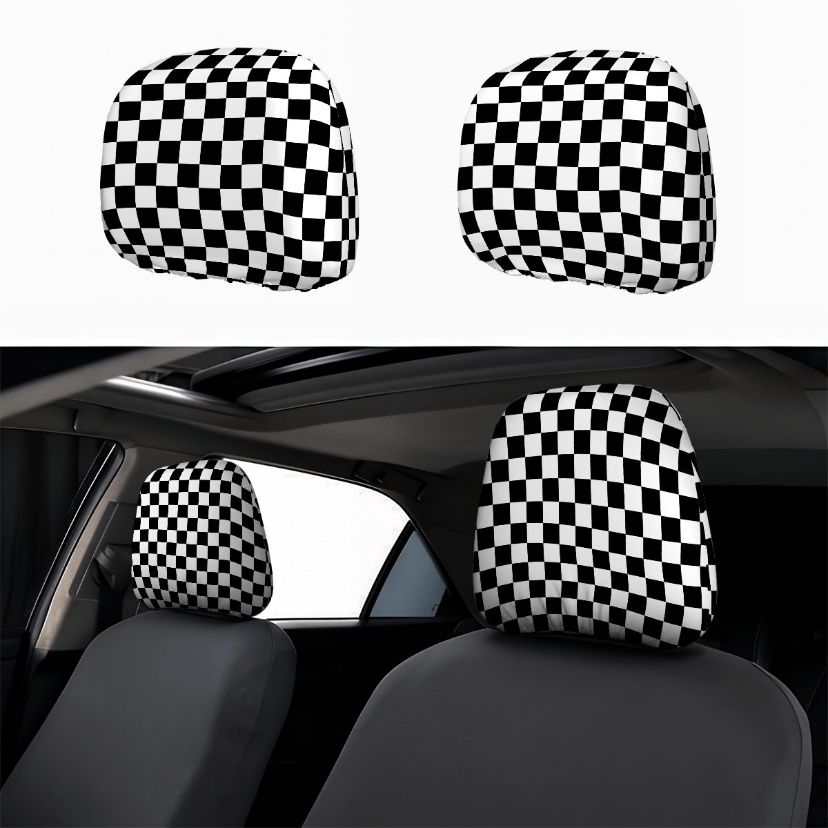 Car Headrest Cover 2pcs