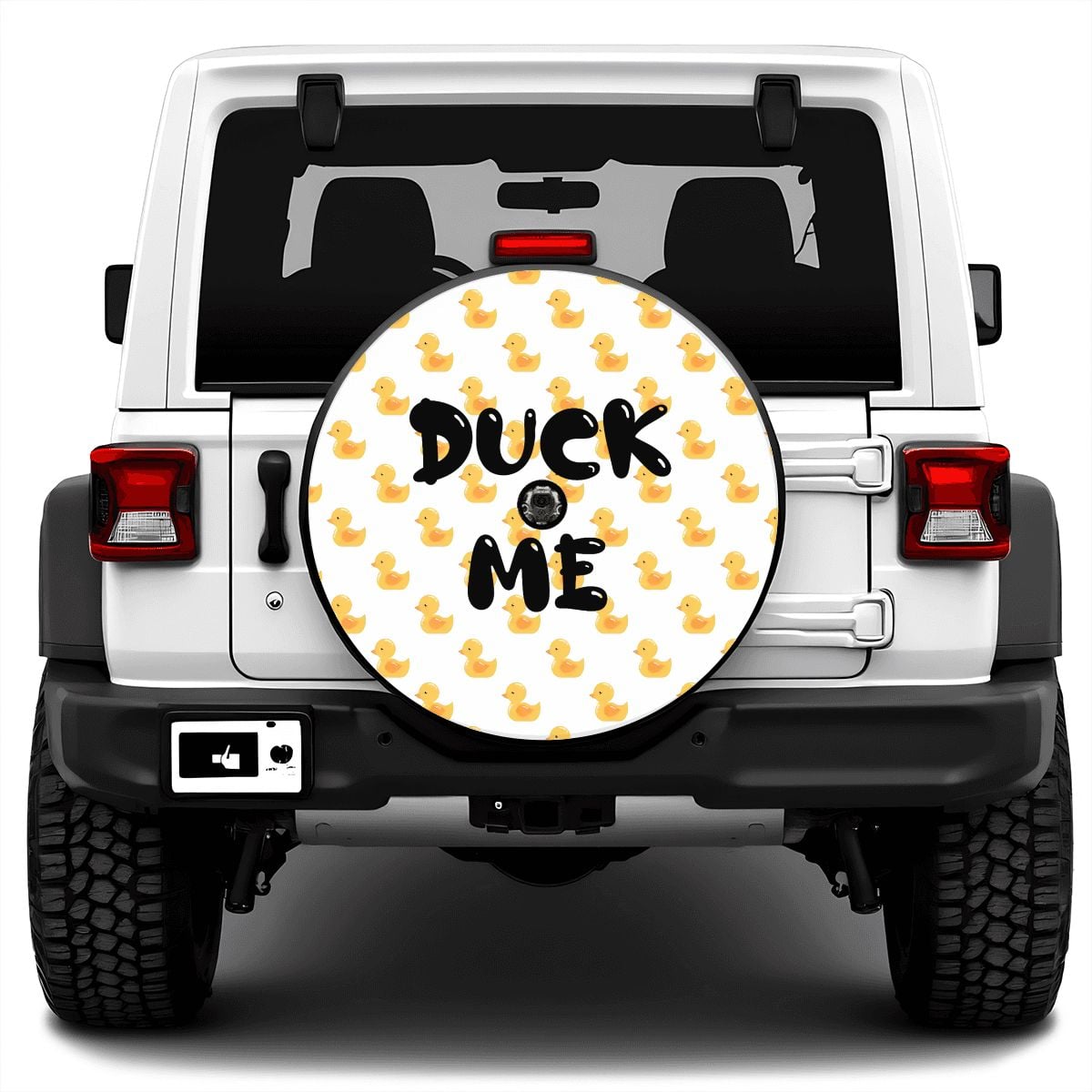 Custom order for Edward Spare Tire Cover with Camera Hole - duck me