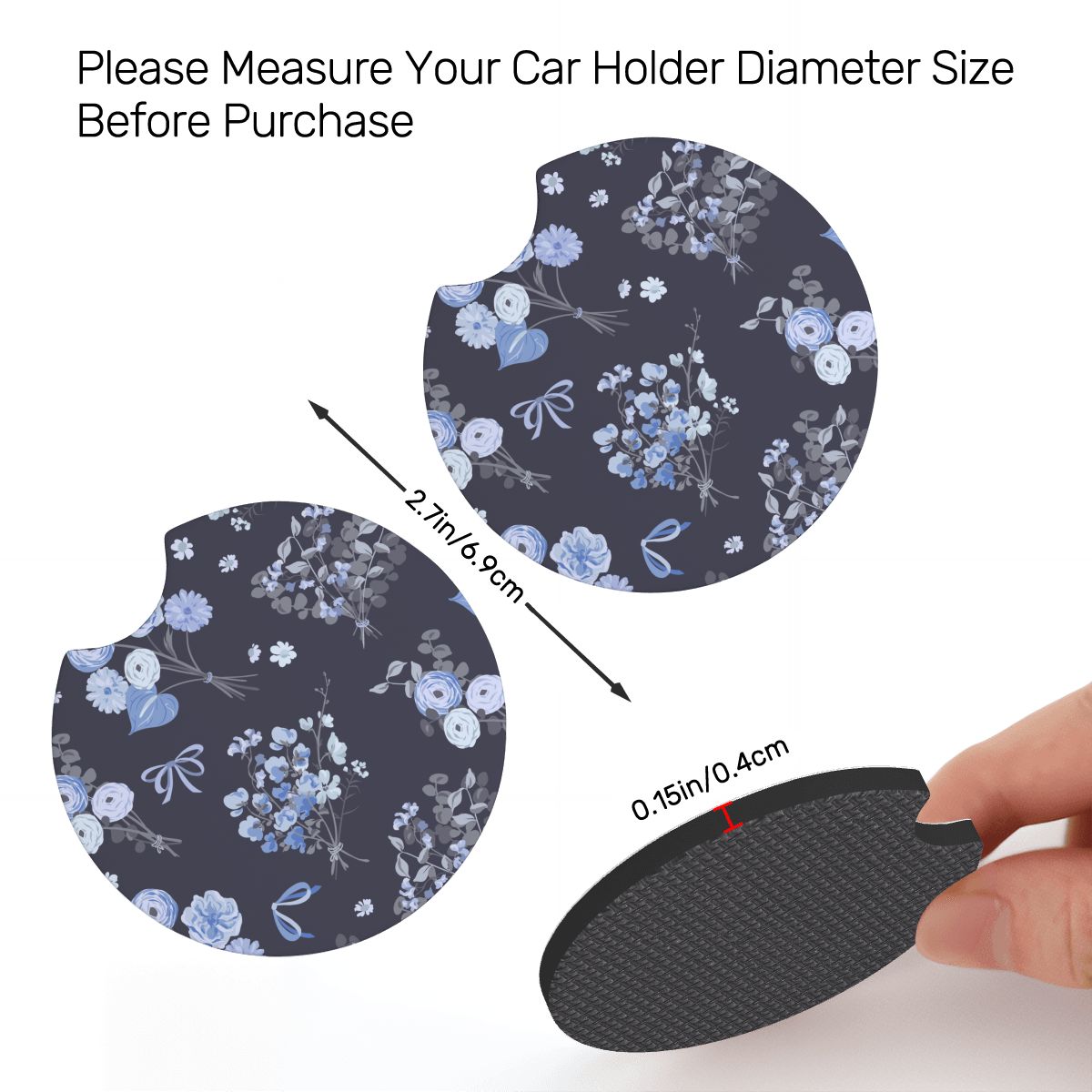 Neoprene Car Coasters 2 pcs