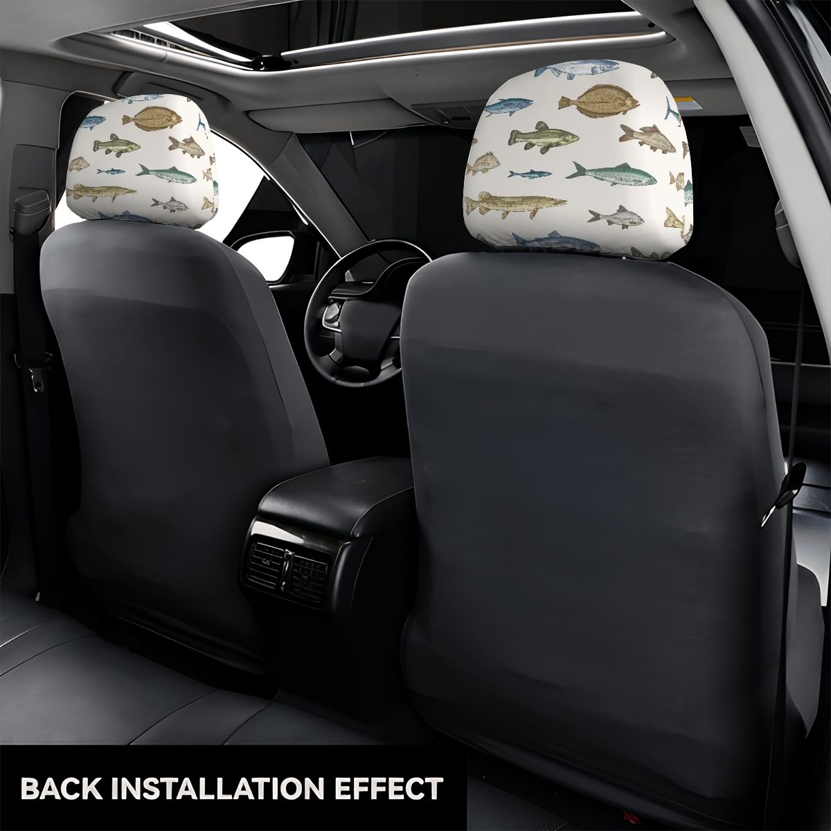 Car Headrest Cover 2pcs
