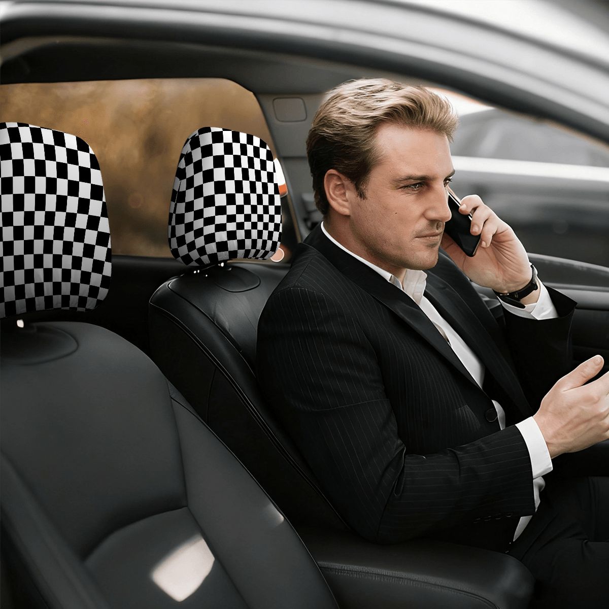 Car Headrest Cover 2pcs