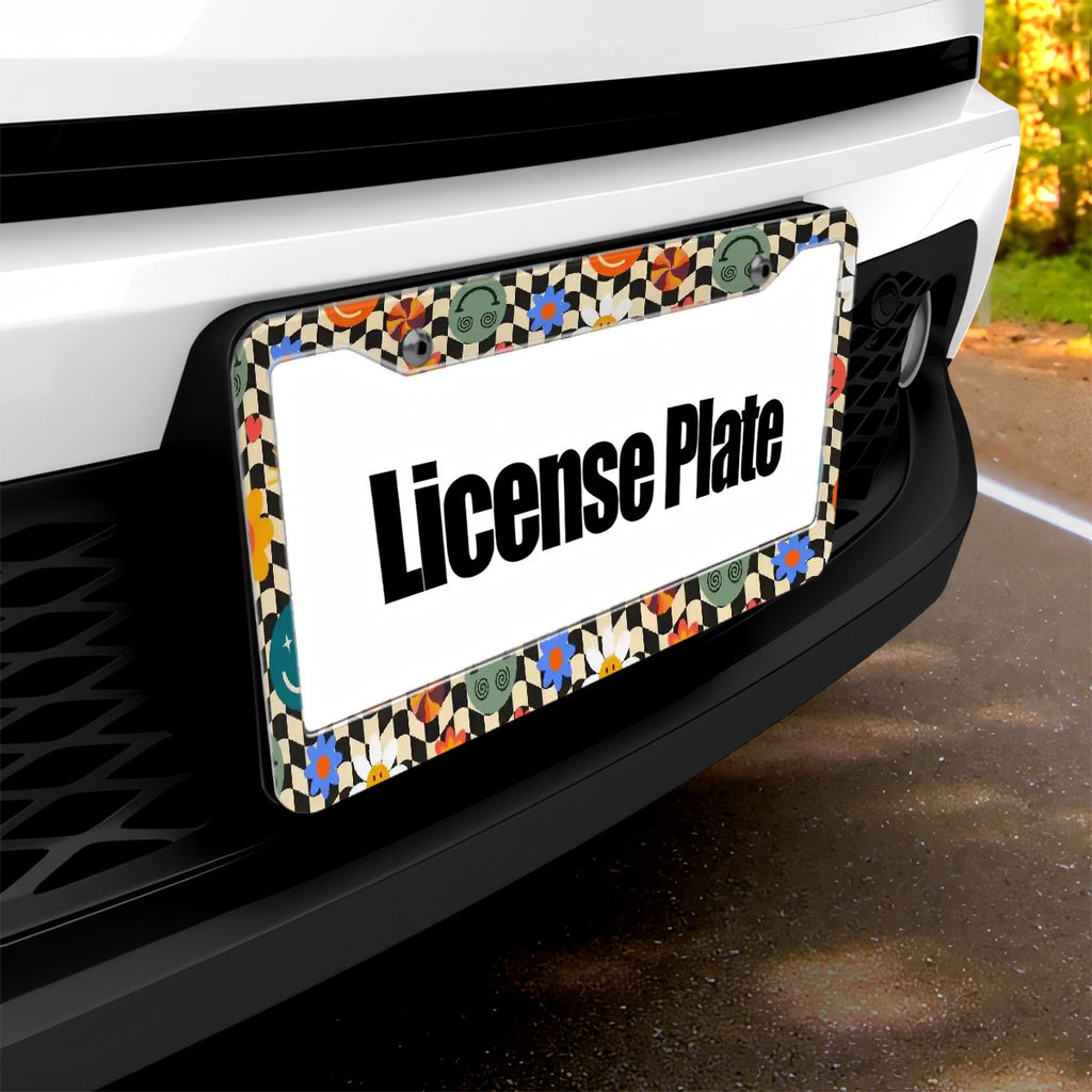 2-Hole Round License Plate Frames 2 pcs