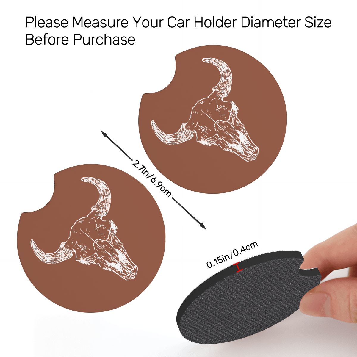 Neoprene Car Coasters 2 pcs