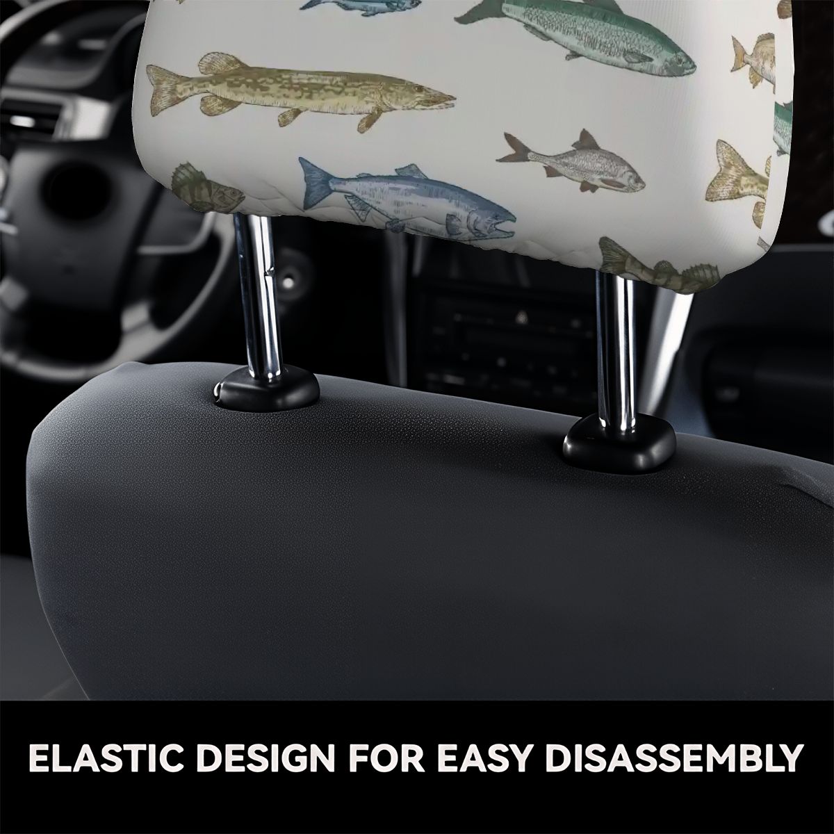 Car Headrest Cover 2pcs