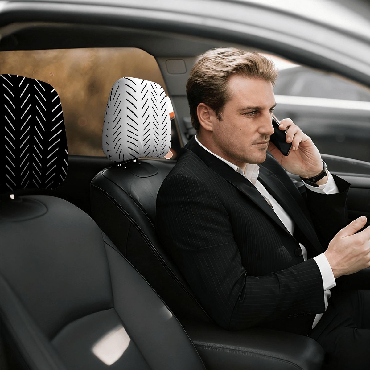 Car Headrest Cover 2pcs