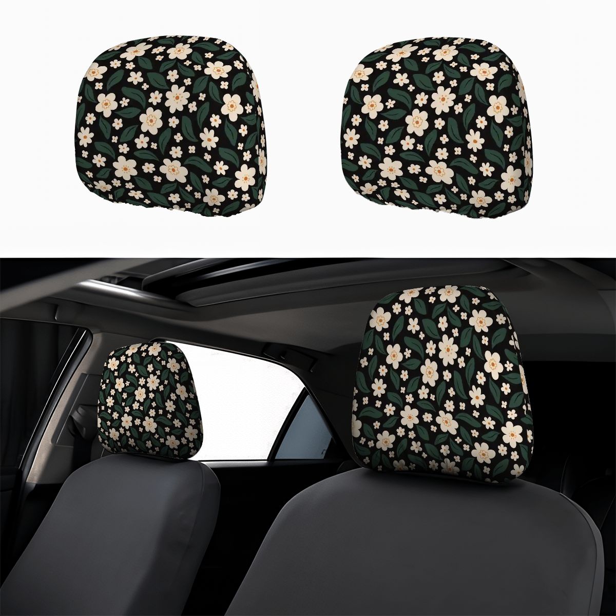 Car Headrest Cover 2pcs
