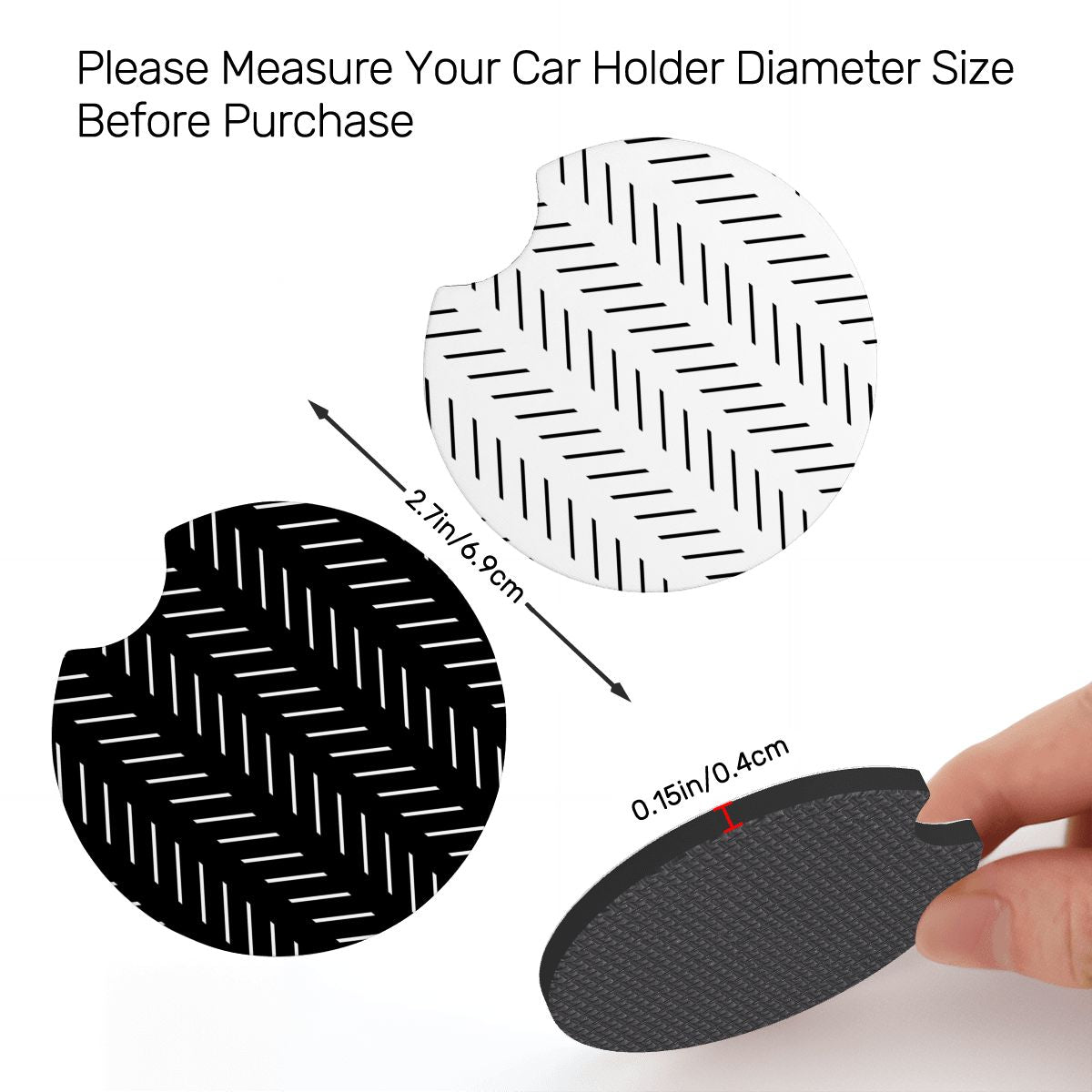 Neoprene Car Coasters 2 pcs