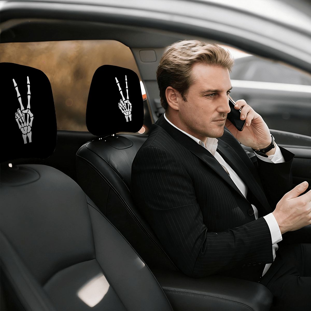 Car Headrest Cover 2pcs