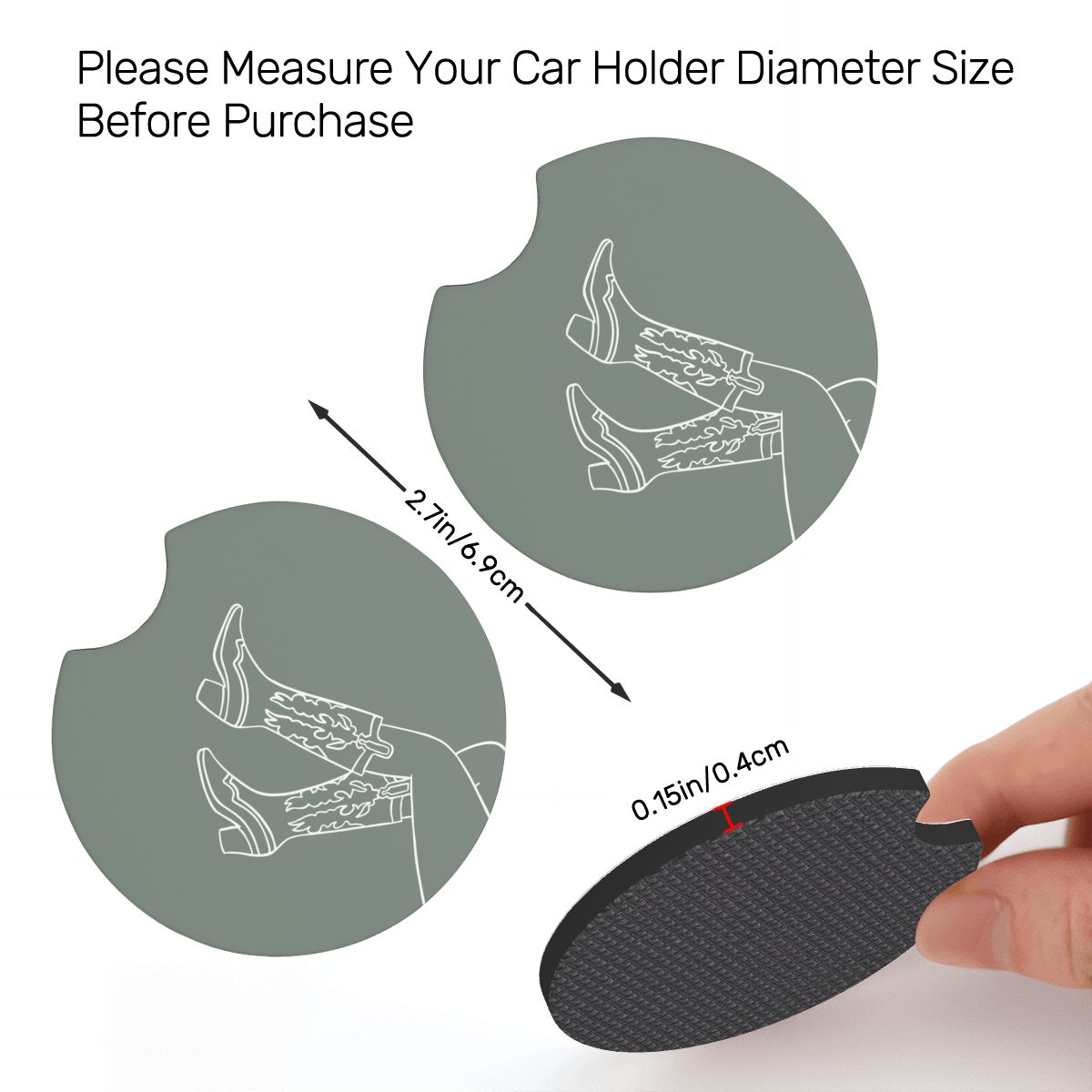 Neoprene Car Coasters 2 pcs