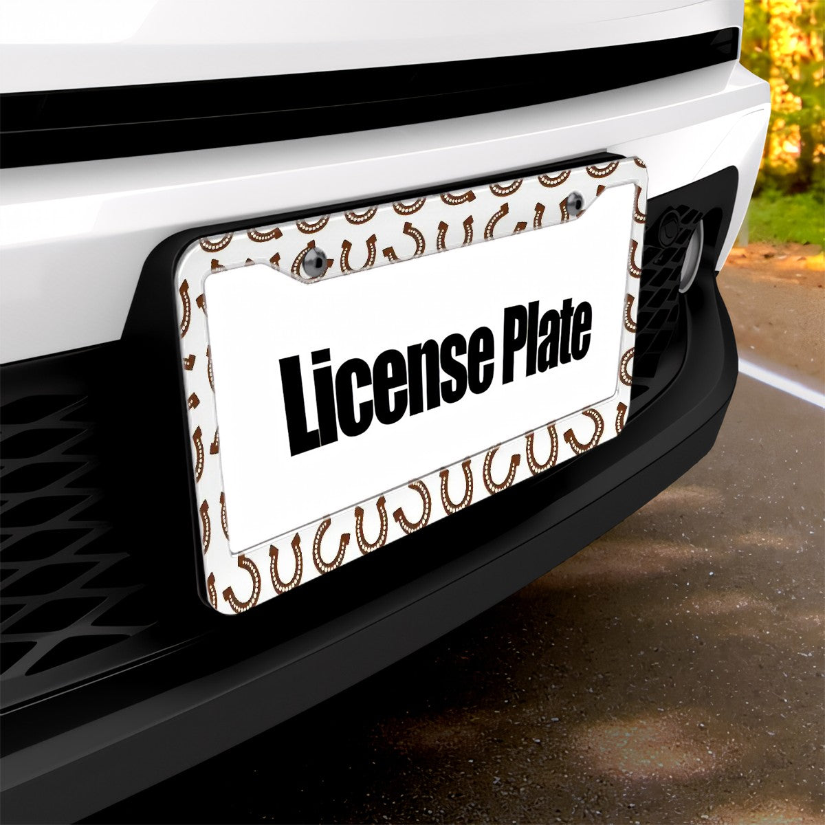 2-Hole Round License Plate Frames 2 pcs