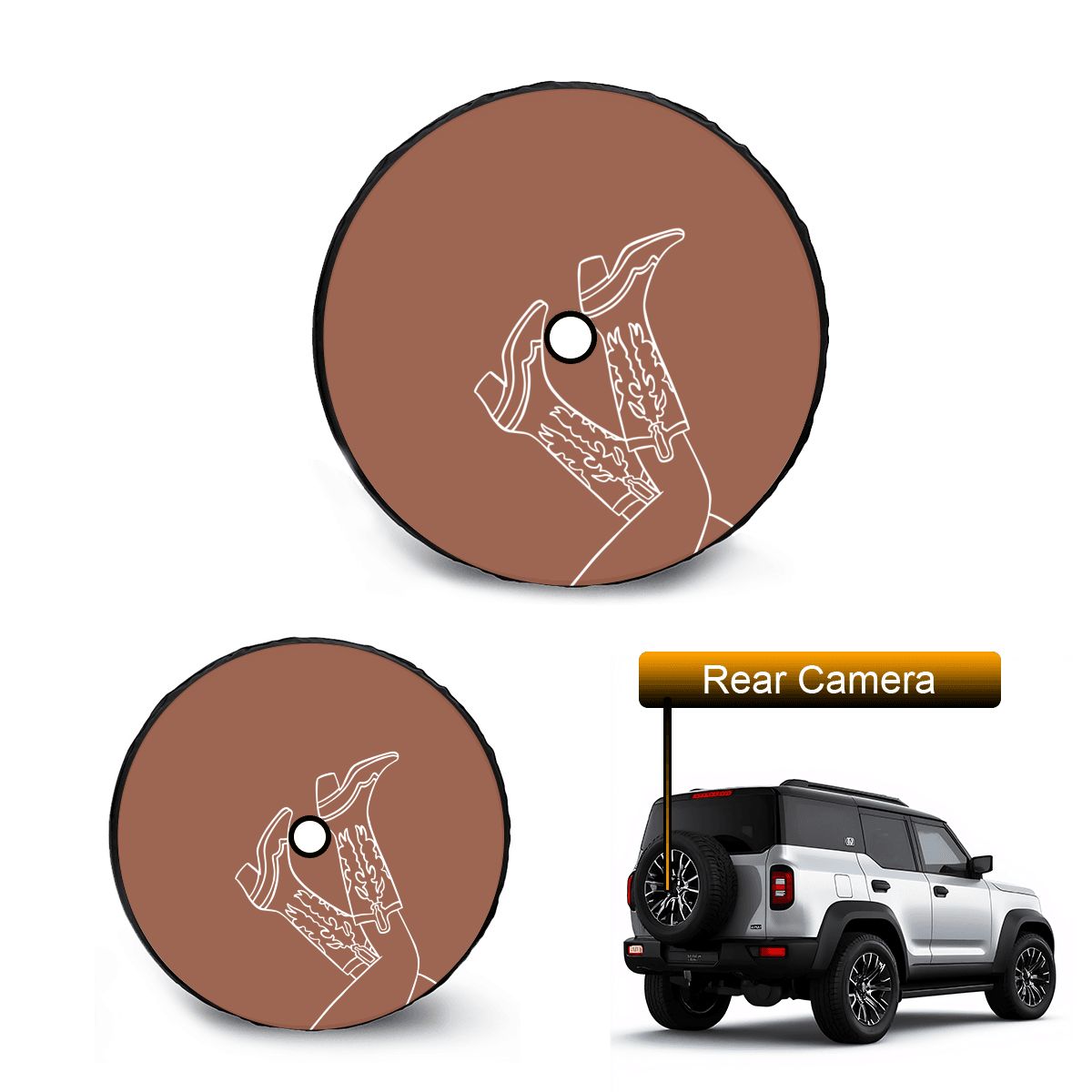 Spare Tire Cover with Camera Hole