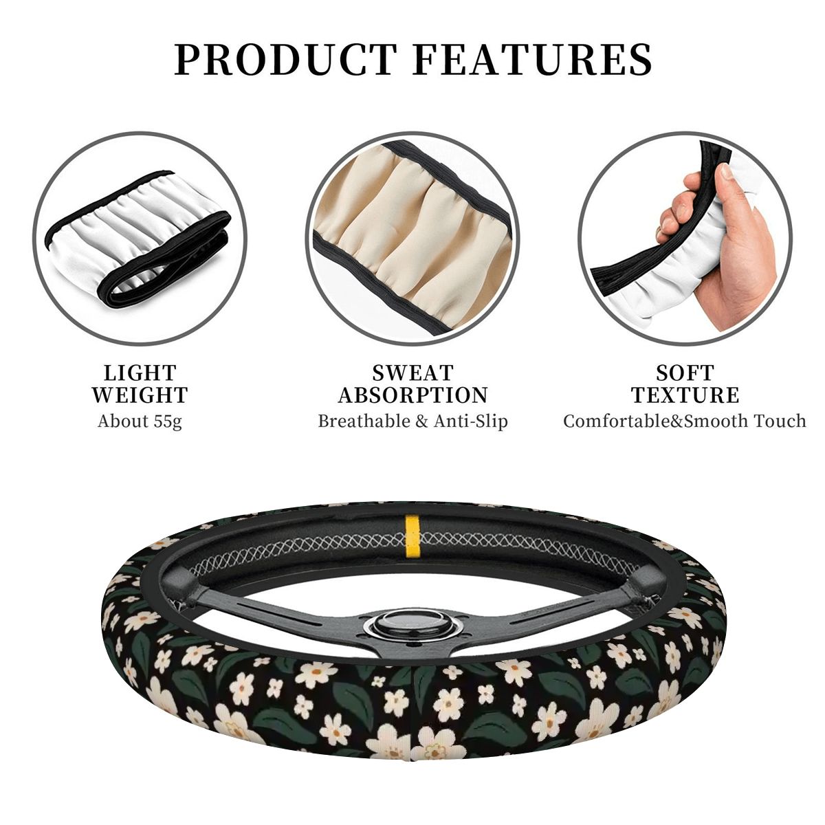 Thickened Elastic Car Steering Wheel Cover