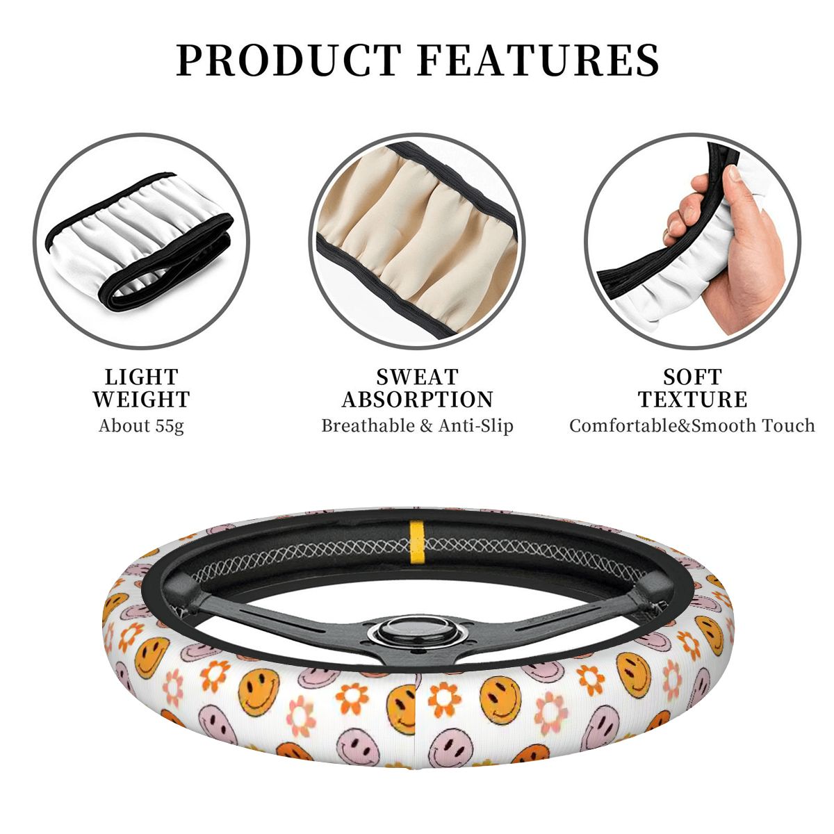 Thickened Elastic Car Steering Wheel Cover