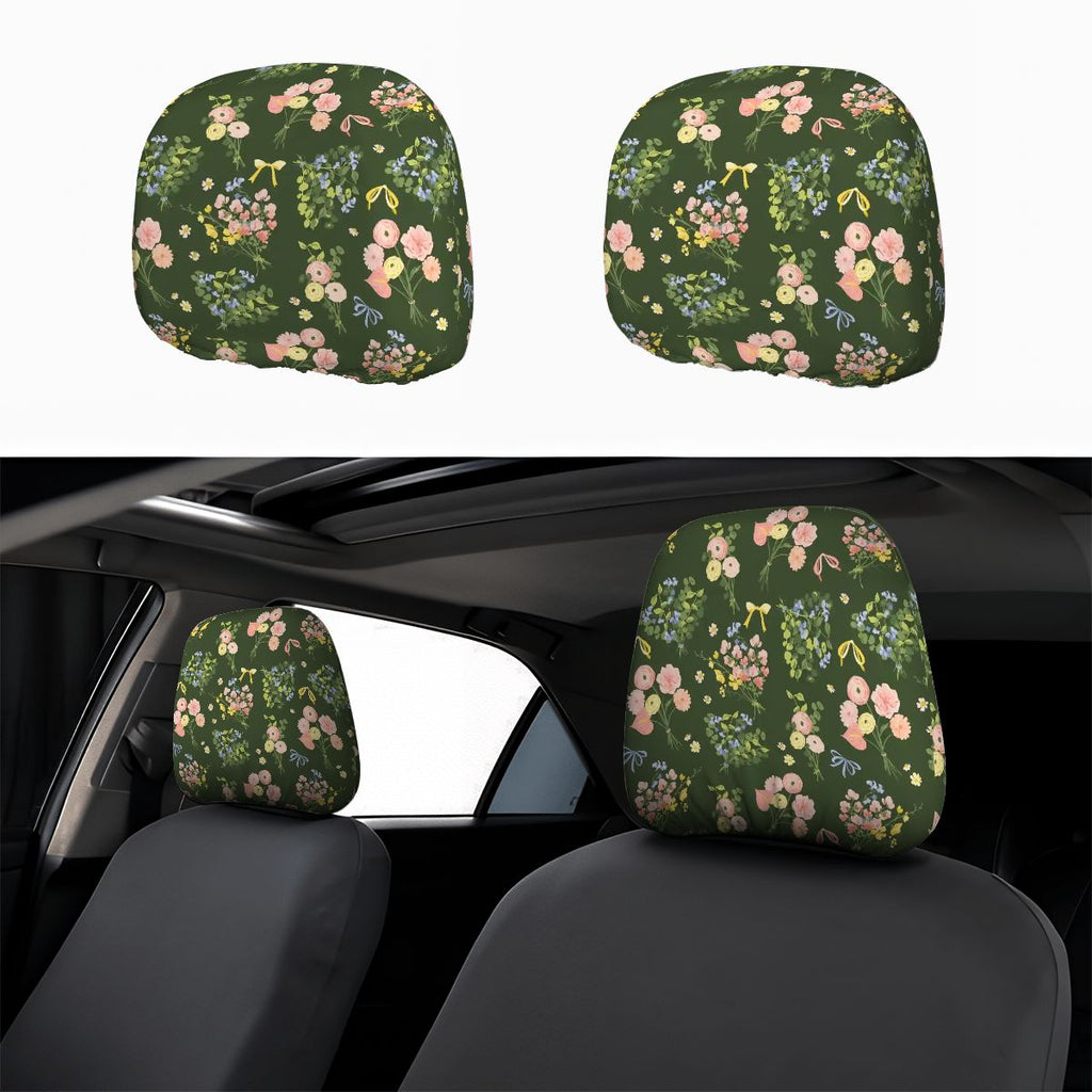 Car Headrest Cover 2pcs