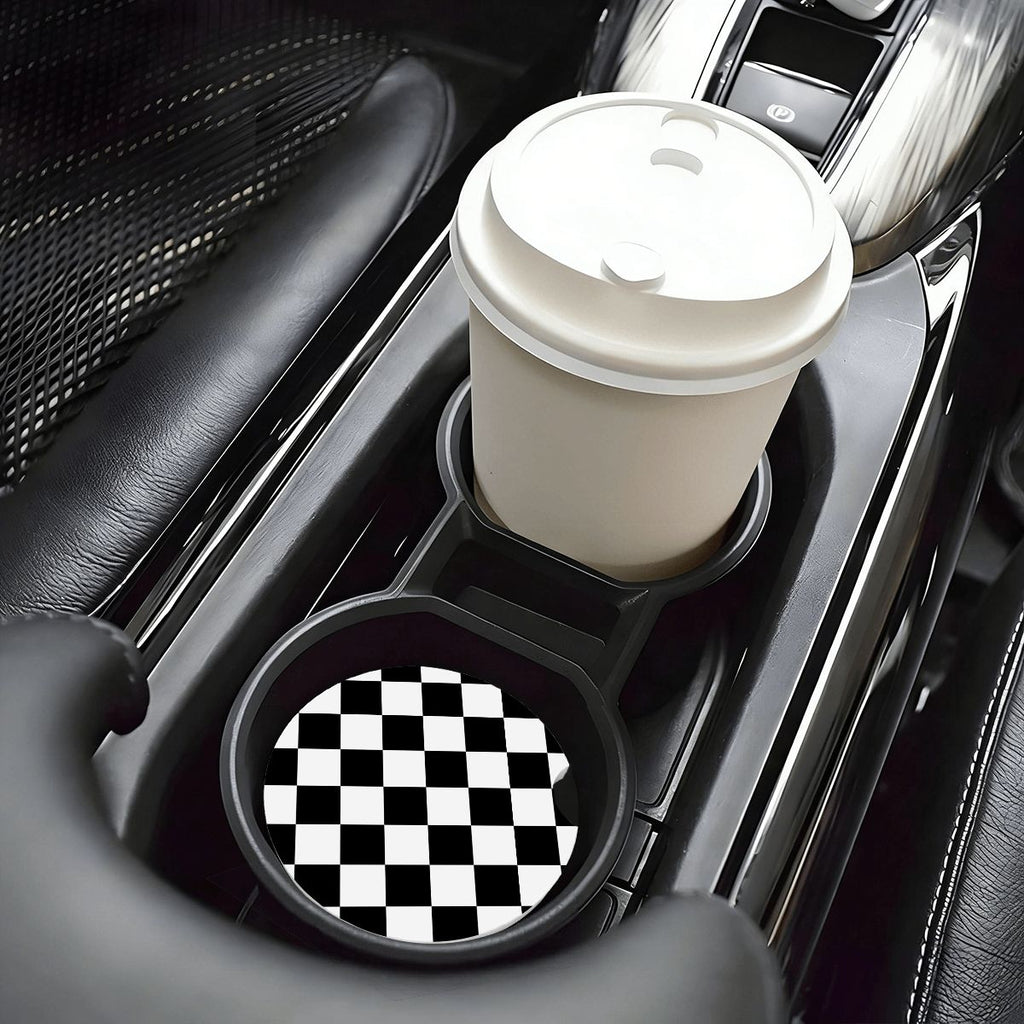 Ceramics Car Coasters 2 pcs